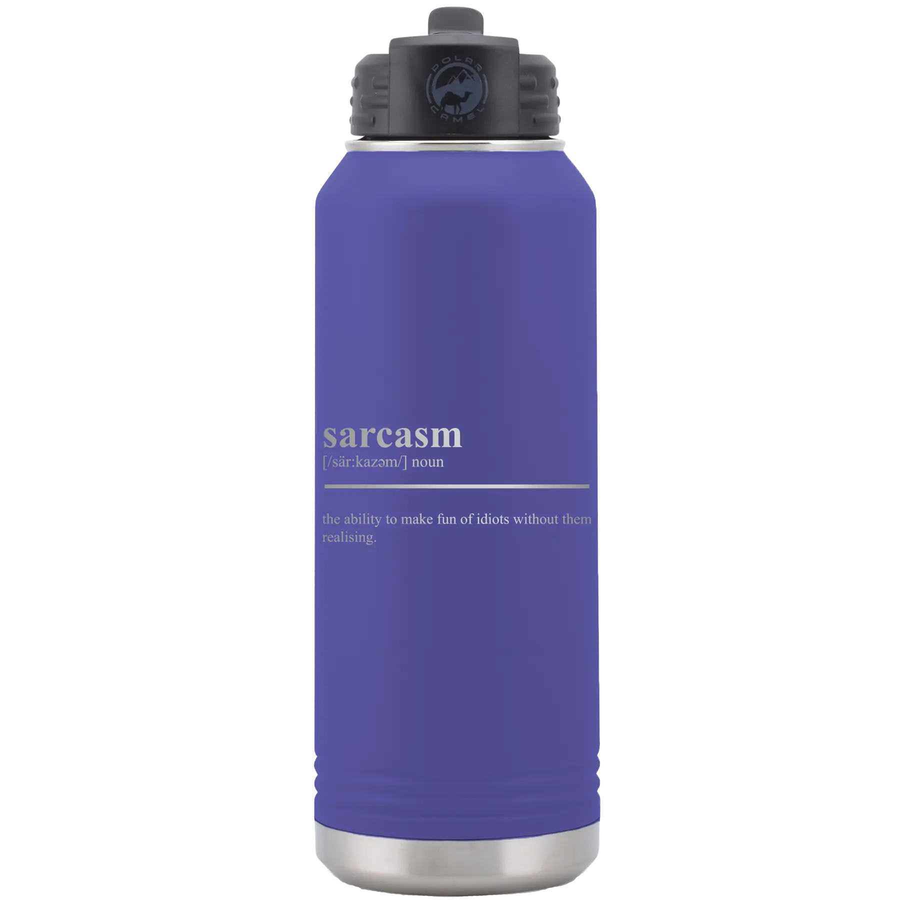 Sarcasm 32 oz Water Bottle | Purple