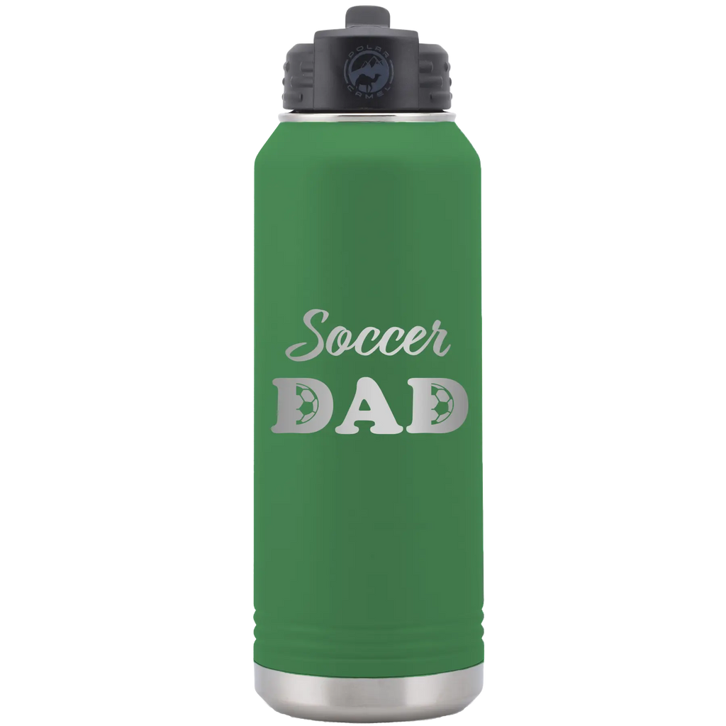 Soccer Dad2 32 oz Water Bottle | Green