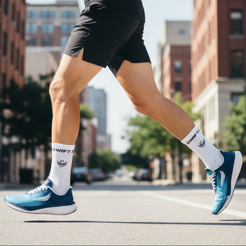 White Men's Athletic Socks – Pack of 2 | Comfort & Performance | AquaMotivtTM