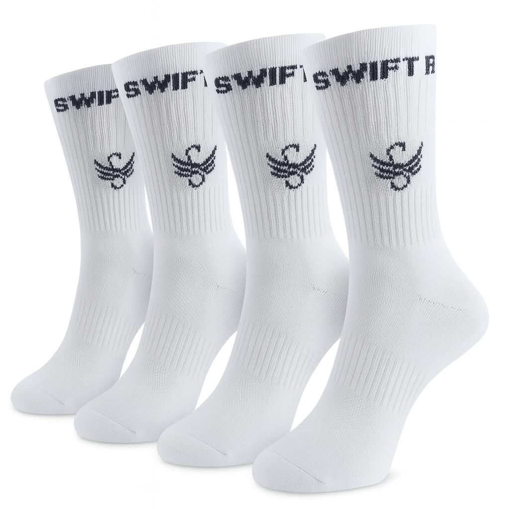 White Men's Athletic Socks – Pack of 2 | Comfort & Performance | AquaMotivtTM