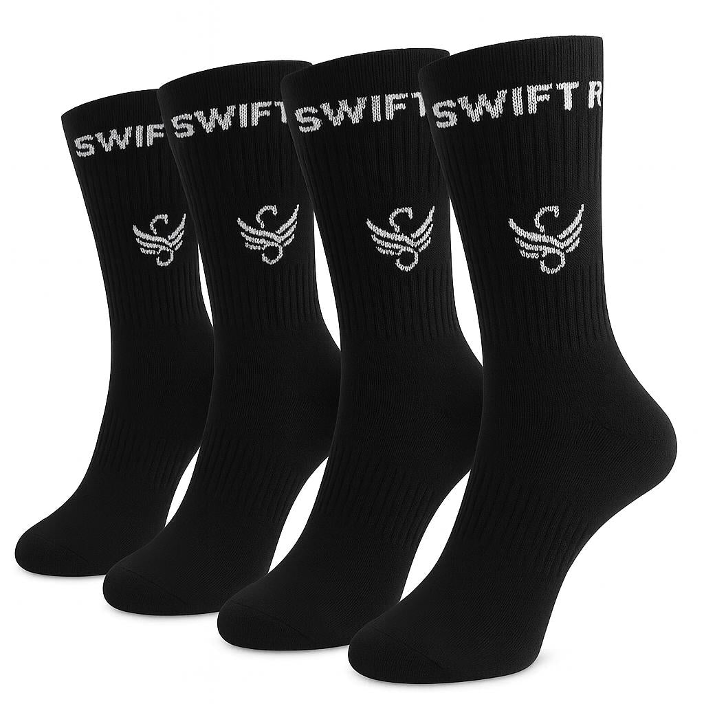 Performance Running Socks for Men – Black (Pack of 2)